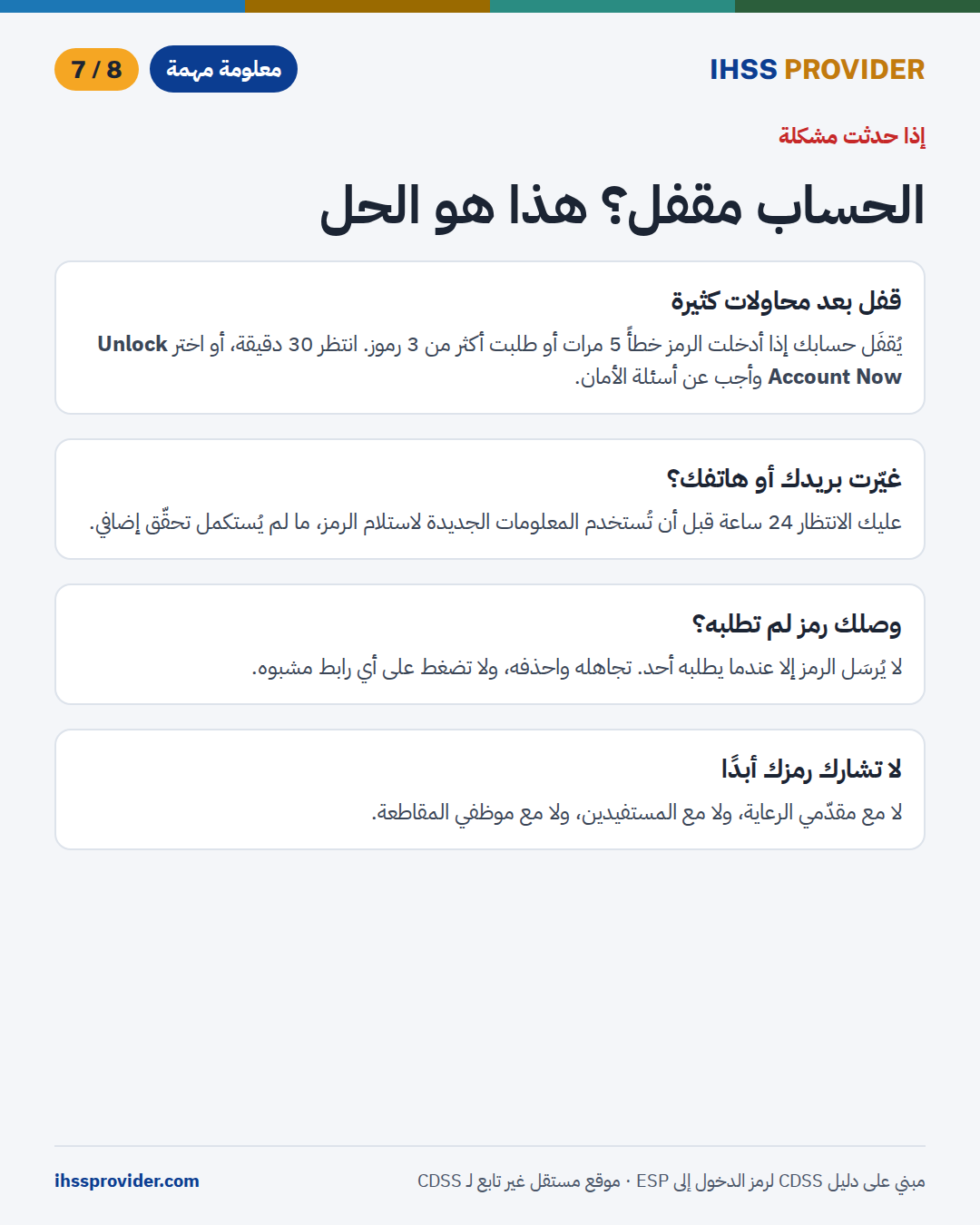 إذا حدثت مشكلة