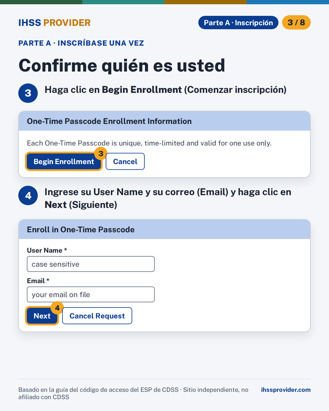 Inscripción pasos 3-4